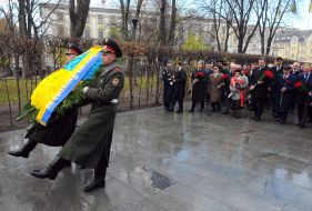 Laying flowers ceremony