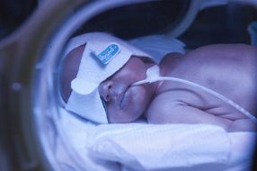 Новорожденный в кювезе