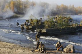 Military historical reconstruction of forcing of Dnepr