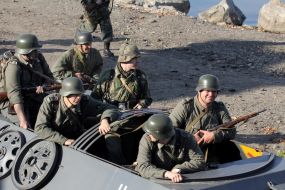 Military historical reconstruction of forcing of Dnepr