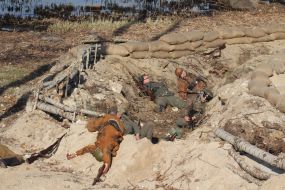 Military historical reconstruction of forcing of Dnepr