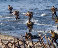 Military historical reconstruction of forcing of Dnepr