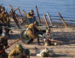 Military historical reconstruction of forcing of Dnepr