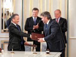 Viktor Yanukovich, Eduard Stavitskiy and Henri Proglio