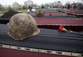 The reburial of the remains of  55 fighters-red army soldiers
