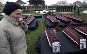 The reburial of the remains of  55 fighters-red army soldiers