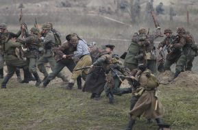 Military historical reconstruction of fights for Kiev