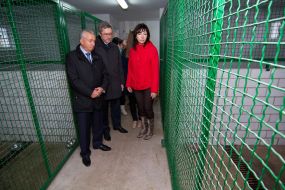 Participants of the opening of an animal shelter