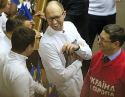 Arseniy Yatsenyuk and Vitaliy Kovalchuk