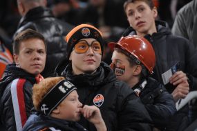 The fans of FС "Shakhter" (Donetsk)