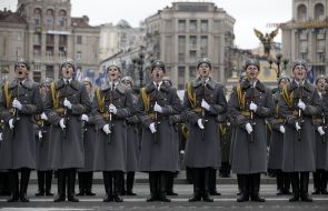 Members of the military and historical processions
