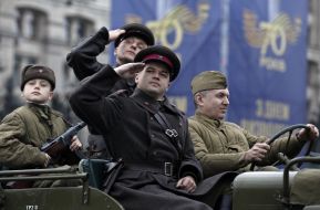 Members of the military and historical processions