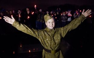 Participant of flash mob «Thank you for Kiev»