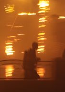 Employees GSCHS extinguish a fire