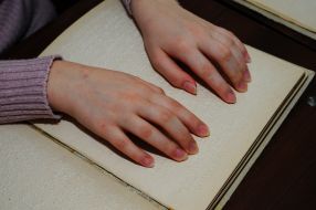 Book printed by the Braille code