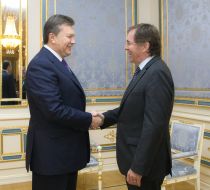 Viktor Yanukovich and Jean-Claude Mignon