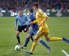 Yevhen Hacheridi and Franck Ribery