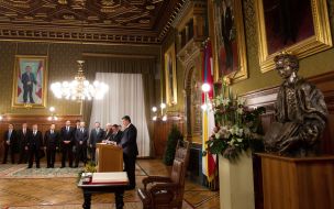 Viktor Yanukovich and Michael Haupl