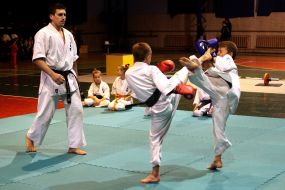 Sportswomen group tai-bo