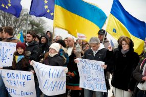 Учасники акції на підтримку євроінтеграції