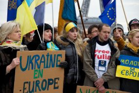 Учасники акції на підтримку євроінтеграції