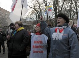 A supporter of Yulia Tymoshenko