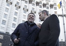 Oleg Tyagnibok and Vitali Klitschko