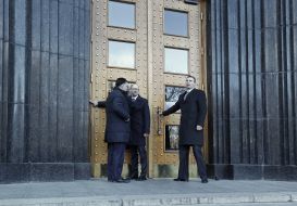 Oleg Tyagnibok, Arseniy Yatsenyuk and Vitali Klitschko