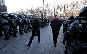 Oleg Tyagnibok and Arseniy Yatsenyuk