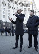 Oleg Tyagnibok and Arseniy Yatsenyuk