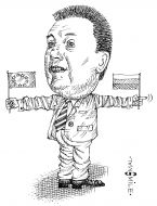 Caricature of Oleg Smal