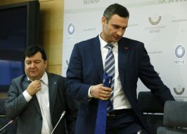 Виталий Кличко и Эмануэлис Зингерис