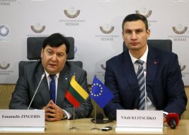 Виталий Кличко и Эмануэлис Зингерис