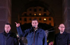 Олег Тягнибок, Віталій Кличко та Арсеній Яценюк