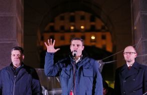 Олег Тягнибок, Віталій Кличко та Арсеній Яценюк