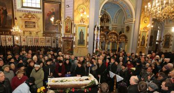 Farewell ceremony Lesya Gongadze