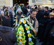 Farewell ceremony Lesya Gongadze