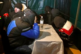 Young people on the campsite