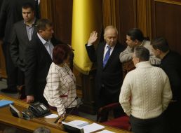 Deputies blocking the rostrum