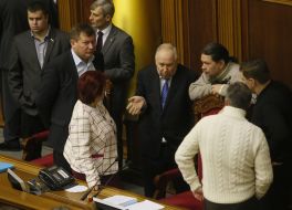 Deputies blocking the rostrum