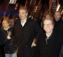 Natalia Klitschko, Vitaliy Klitschko, Guido Westerwelle and Vladimir Klitschko