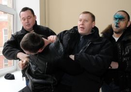 Задержание нападавшего