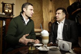 Віталій Кличко та Міхаіл Саакашвілі  