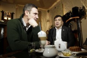 Віталій Кличко та Міхаіл Саакашвілі  