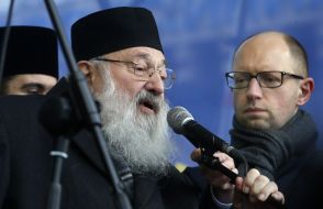 Lyubomir Guzar and Arseniy Yatsenyuk