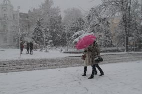 Снігопад в Євпаторії 