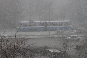 Снігопад в Євпаторії 