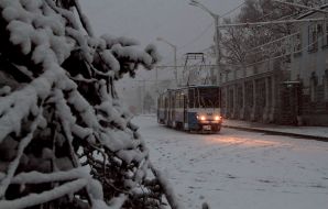 Снігопад в Євпаторії 