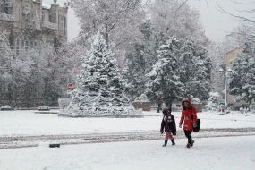 Снігопад в Євпаторії 