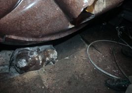 Разбитый памятник Ленину